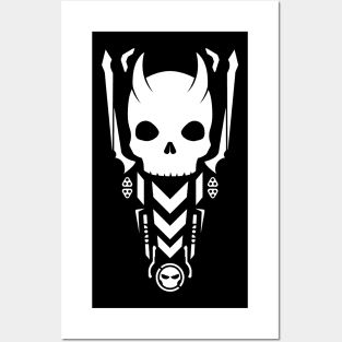 Vector Skull Techwear Back Design T-Shirt Posters and Art